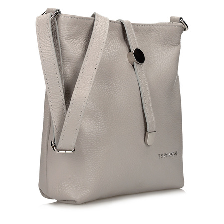 TOREBKA DAMSKA TOSCANIO A88 SZARY, SKÓRA NATURALNA