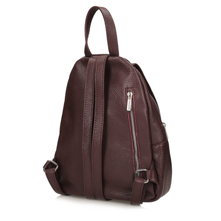PLECAK DAMSKI TOSCANIO A186, SKÓRA NATURALNA, BORDOWY