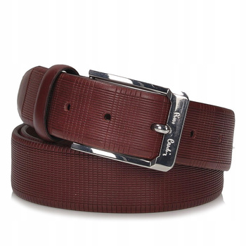 PASEK MĘSKI PIERRE CARDIN 8005, BRĄZ, SKÓRA, 105