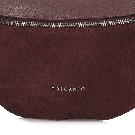 TOREBKA DAMSKA TOSCANIO F274, SKÓRA NATURALNA, BORDOWY