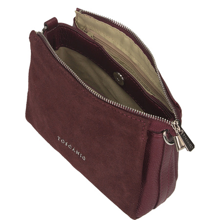 TOREBKA DAMSKA TOSCANIO G91, SKÓRA NATURALNA, BORDOWY