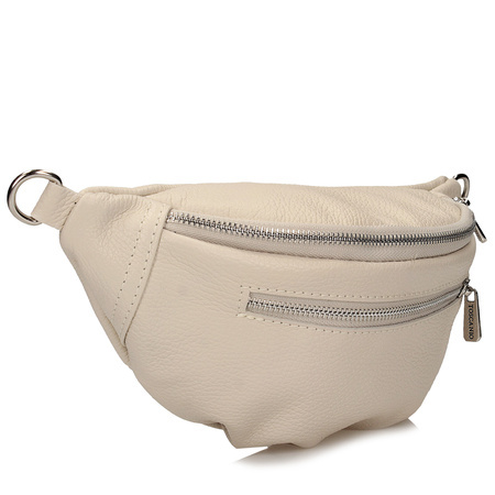 TOREBKA, NERKA DAMSKA TOSCANIO C192, KREM, SKÓRA NATURALNA