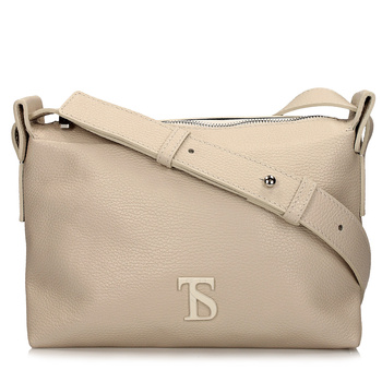 TOREBKA DAMSKA TOSCANIO F222, KREM, SKÓRA NATURALNA