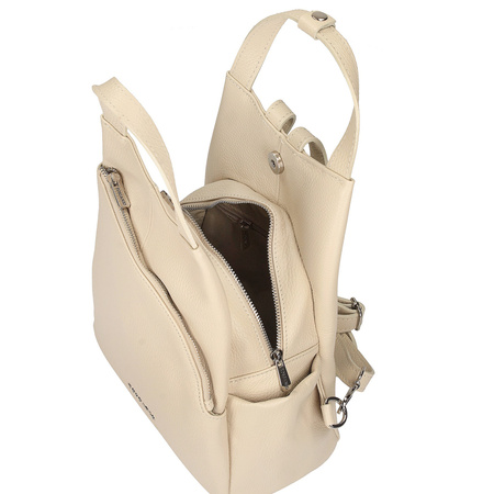 PLECAK DAMSKI TOSCANIO E97, SKÓRA NATURALNA, KREM