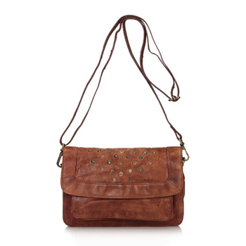 TOREBKA DAMSKA TOSCANIO 038, SKÓRA NATURALNA, RUDY VINTAGE