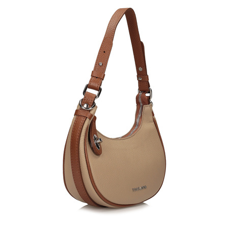 TOREBKA DAMSKA TOSCANIO G75, SKÓRA NATURALNA, BEŻ