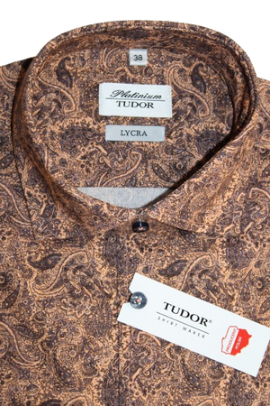 KOSZULA TUDOR DŁUGI RĘKAW SLIM 176/182, PAISLEY