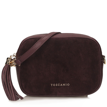 TOREBKA DAMSKA TOSCANIO G88, SKÓRA NATURALNA, BORDO