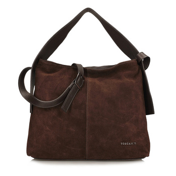 TOREBKA DAMSKA TOSCANIO G39, SKÓRA NATURALNA, CZEKOLADA