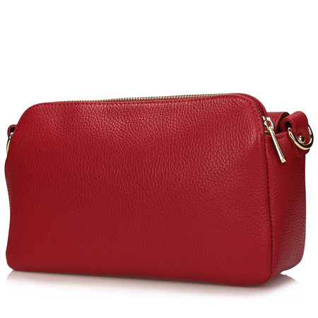 TOREBKA DAMSKA TOSCANIO F223 CZERWONY, SKÓRA NATURALNA