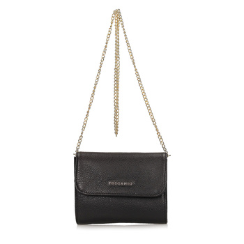 TOREBKA DAMSKA TOSCANIO F83, CZARNY, SKÓRA, NATURALNA