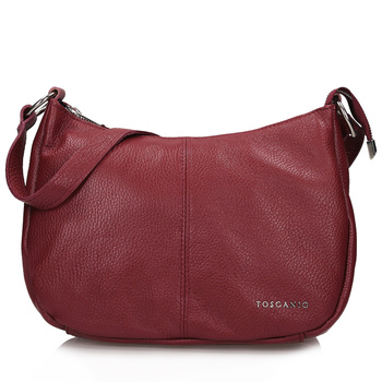 TOREBKA DAMSKA TOSCANIO F204, BURGUND, SKÓRA NATURALNA