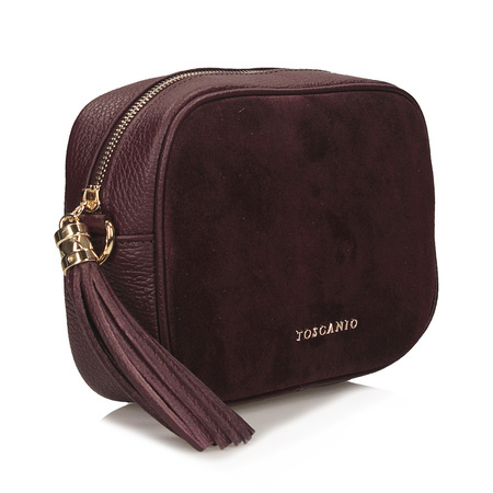 TOREBKA DAMSKA TOSCANIO G88, SKÓRA NATURALNA, BORDO