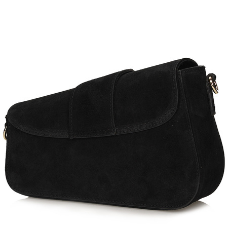 TOREBKA DAMSKA TOSCANIO G57, SKÓRA NATURALNA, CZARNY