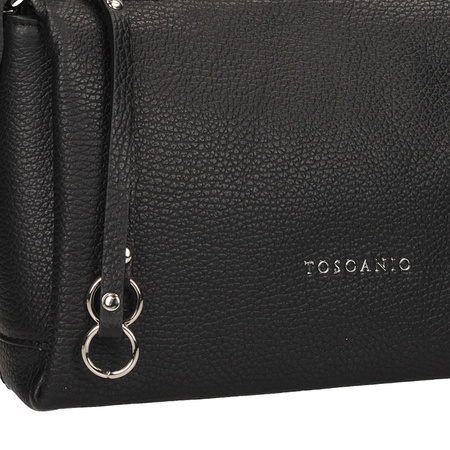 TOREBKA DAMSKA TOSCANIO B60, SKÓRA NATURALNA, CZARNY