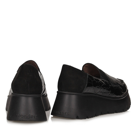 PÓŁBUTY, MOKASYNY WONDERS C-7312 BLACK 40
