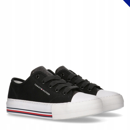 TRAMPKI, SNEAKERSY TOMMY HILFIGER T3A9-33185 LOWCUT BLACK R. 36
