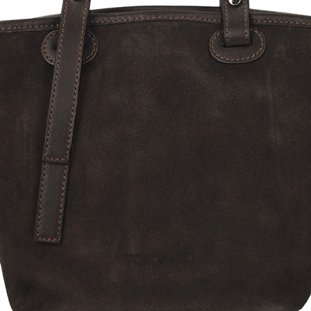 TOREBKA DAMSKA TOSCANIO G104, SKÓRA NATURALNA, CZEKOLADOWY BRĄZ