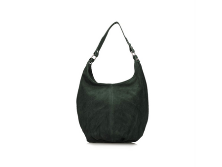 TOREBKA DAMSKA TOSCANIO A284 ZIELEŃ, SKÓRA NATURALNA ZAMSZOWA, WOREK