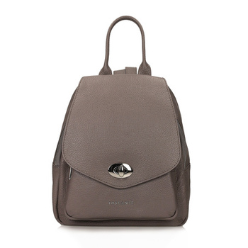 PLECAK DAMSKI TOSCANIO F242, SZARY SKÓRA NATURALNA