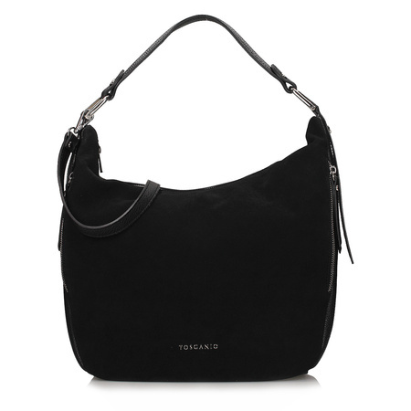 TOREBKA DAMSKA TOSCANIO G107, SKÓRA NATURALNA, CZARNY