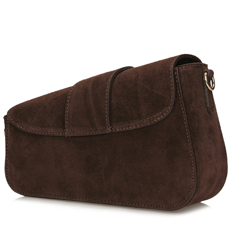 TOREBKA DAMSKA TOSCANIO G57, SKÓRA NATURALNA, CZEKOLADA