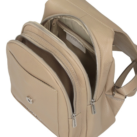 PLECAK DAMSKI TOSCANIO A186, SKÓRA NATURALNA, BEŻ