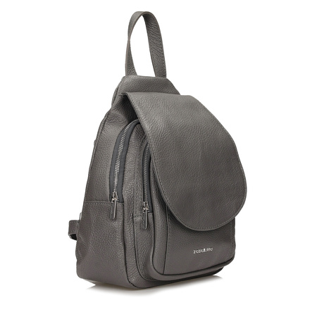 PLECAK DAMSKI TOSCANIO A186, SKÓRA NATURALNA, SZARY