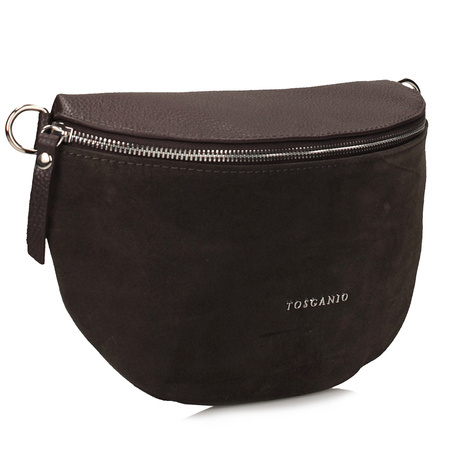 TOREBKA DAMSKA TOSCANIO F274, SKÓRA NATURALNA, CZEKOLADOWY BRĄZ