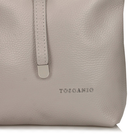 TOREBKA DAMSKA TOSCANIO A88 SZARY, SKÓRA NATURALNA