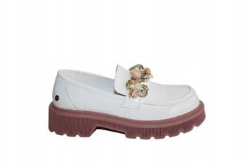MOKASYNY GOE NN2N4201 BIAŁY/RÓŻ R. 38