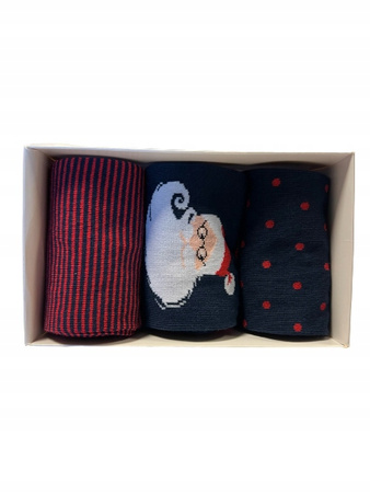 SKARPETY MĘSKIE 3-PAK, WOLA, ŚWIĄTECZNE, 39-41