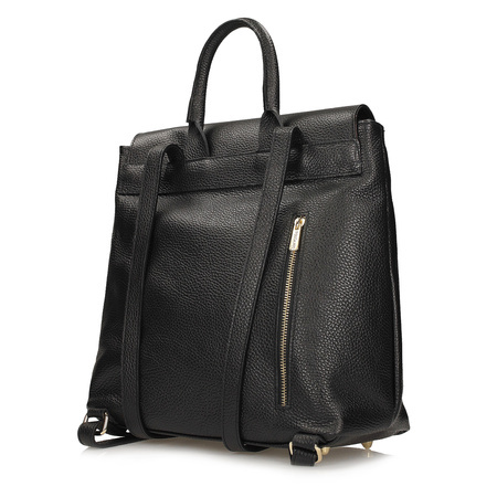 PLECAK DAMSKI TOSCANIO F267, SKÓRA NATURALNA, CZARNY