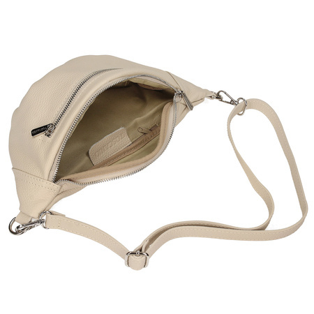 TOREBKA, NERKA DAMSKA TOSCANIO C192, KREM, SKÓRA NATURALNA