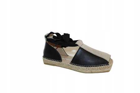 ESPADRYLE, SANDAŁY MACARENA MIKO27, CZARNY