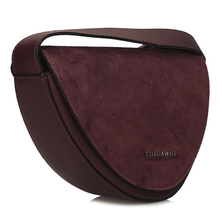 TOREBKA DAMSKA TOSCANIO G87, SKÓRA NATURALNA, BORDO