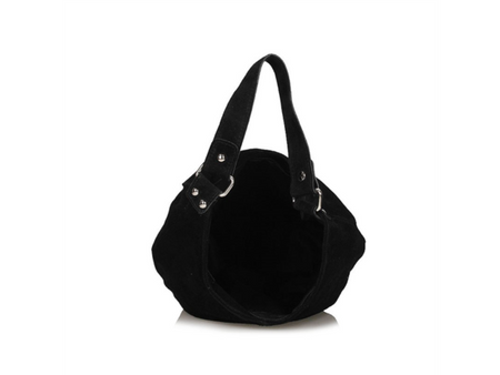 TOREBKA DAMSKA TOSCANIO A284 CZARNY, SKÓRA NATURALNA ZAMSZOWA, WOREK