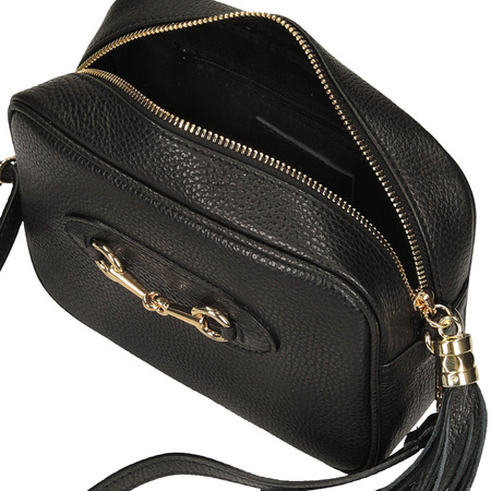 TOREBKA DAMSKA TOSCANIO F77, SKÓRA NATURALNA, CZARNY