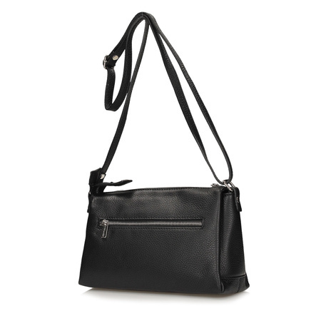 TOREBKA DAMSKA TOSCANIO B60, SKÓRA NATURALNA, CZARNY