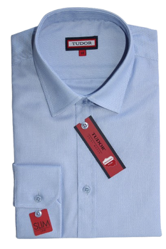 KOSZULA TUDOR DŁUGI RĘKAW SLIM 176/182, NIEBIESKI