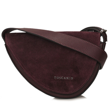 TOREBKA DAMSKA TOSCANIO G87, SKÓRA NATURALNA, BORDO