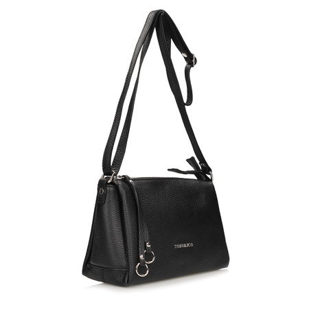 TOREBKA DAMSKA TOSCANIO B60, SKÓRA NATURALNA, CZARNY