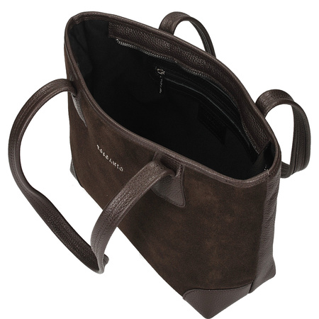 TOREBKA DAMSKA TOSCANIO G116, SKÓRA NATURALNA, CZEKOLADOWY BRĄZ