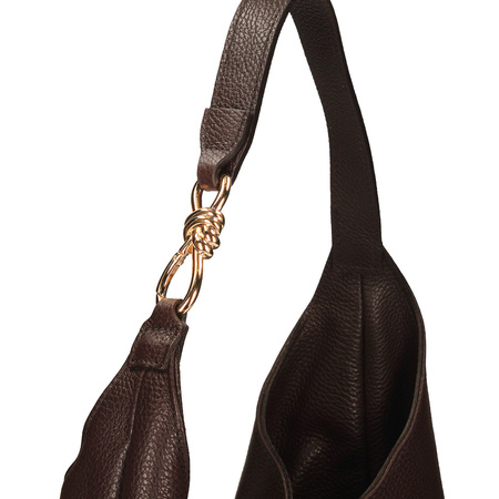 TOREBKA DAMSKA TOSCANIO G110, SKÓRA NATURALNA, CZEKOLADOWY BRĄZ