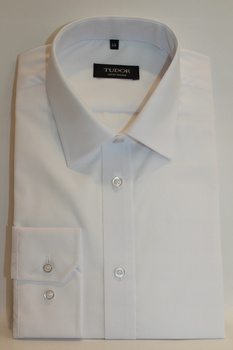 KOSZULA TUDOR DŁUGI RĘKAW BIAŁA REGULAR 40 176/182