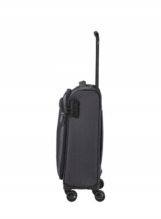 WALIZKA TRAVELITE CROATIA S - MAŁA, KABINOWA, 4 KÓŁKA, TSA, ANTRACYT