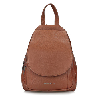 PLECAK DAMSKI TOSCANIO A186, SKÓRA NATURALNA, RUDY