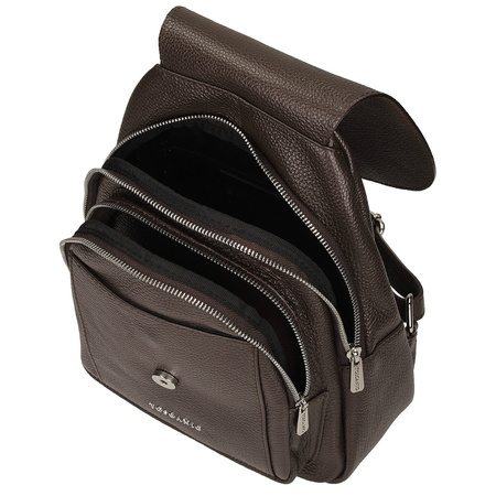 PLECAK DAMSKI TOSCANIO A186, SKÓRA NATURALNA, CZEKOLADOWY BRĄZ