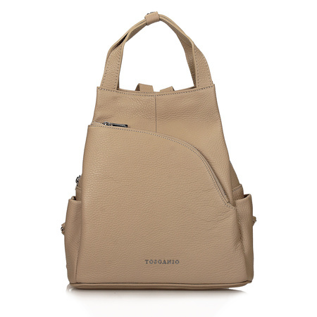 PLECAK DAMSKI TOSCANIO E97, SKÓRA NATURALNA, BEŻ