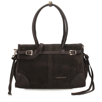 TOREBKA DAMSKA TOSCANIO G90, SKÓRA NATURALNA, BRĄZ